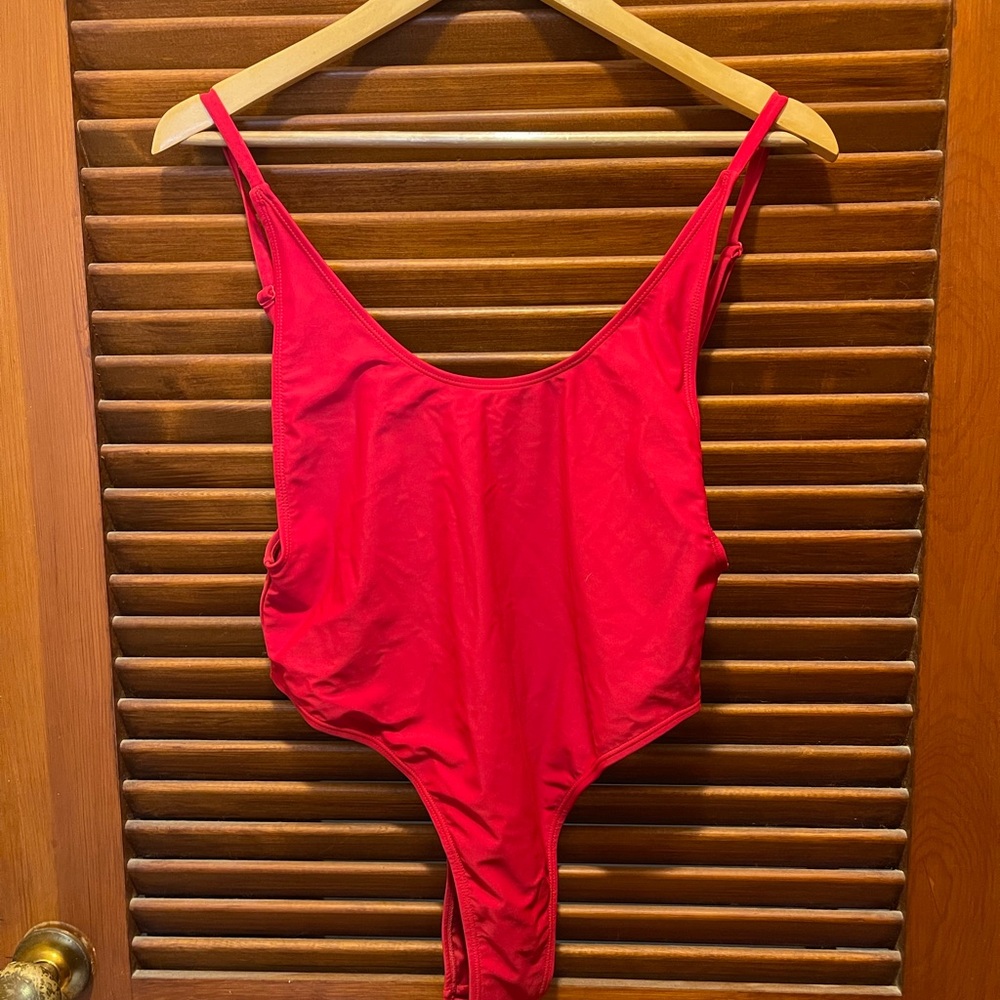 Red One-Piece Swimsuit
